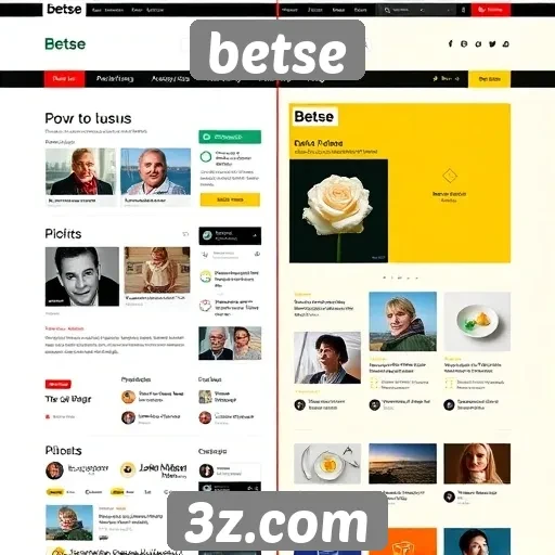 Evolução do design do site betse ao longo do tempo